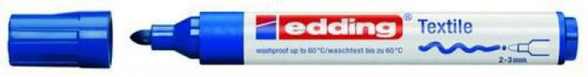 Viltstift edding 4500 textiel rond blauw 2-3mm - 10 stuks - 10 stuks