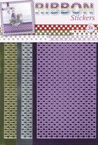 Ribbon stickers Gingham square