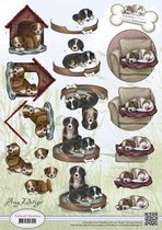 Mans Best Friend - Animal Medley 3D-Knipvel Amy Design 10 stuks