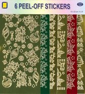 Peel-off stickers 6-packs Christmas designs