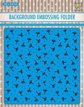 EEB029 Nellie Snellen Background embossing folder Fluff - embossing mal pluisjes - paardebloem - 15 x 15 cm