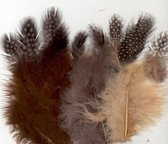 Vaessen Creative Marabou - feathers & guinea fowl - 5-13cm - Earth