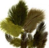 Vaessen Creative Marabou - feathers & guinea fowl - 5-13cm - Forest