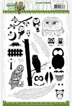 Amy Design - Clearstamp - Amazing owls - ADCS10070