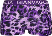 Dames boxershorts 3 pack Gianvaglia panterprint paars L