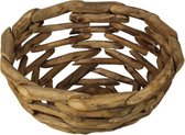 Fruitmand - ø35 cm - geweven gerecycled hout