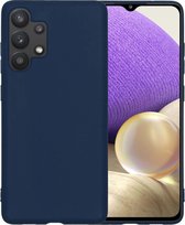 Samsung A32 5G Hoesje Case Siliconen - Samsung Galaxy A32 5G Case - Samsung A32 5G Hoes - Donkerblauw