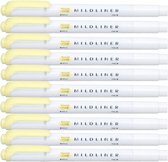 Zebra Mildliner Double-Sided Highlighter - Fine / Bold – Mild Yellow Set van 10 verpakt in een Zipperbag