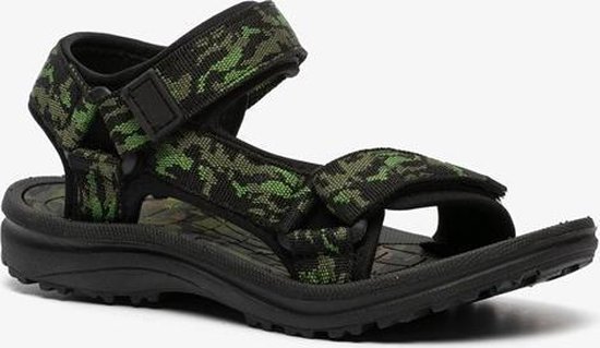 Jongens sandalen met camouflage print - Zwart - Maat 35 | bol.com