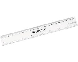 Westcott liniaal - 20cm - kunststof - cm/inch verdeling - AC-E10181