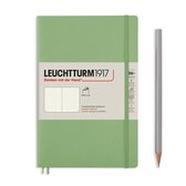 Leuchtturm notitieboek softcover 19x12.5 cm puntjes sage - Notebook - 4004117593369