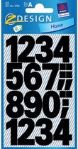 Avery Etiketten cijfers en letters 0-9 groot, 2 blad, zwart, waterbestendige folie