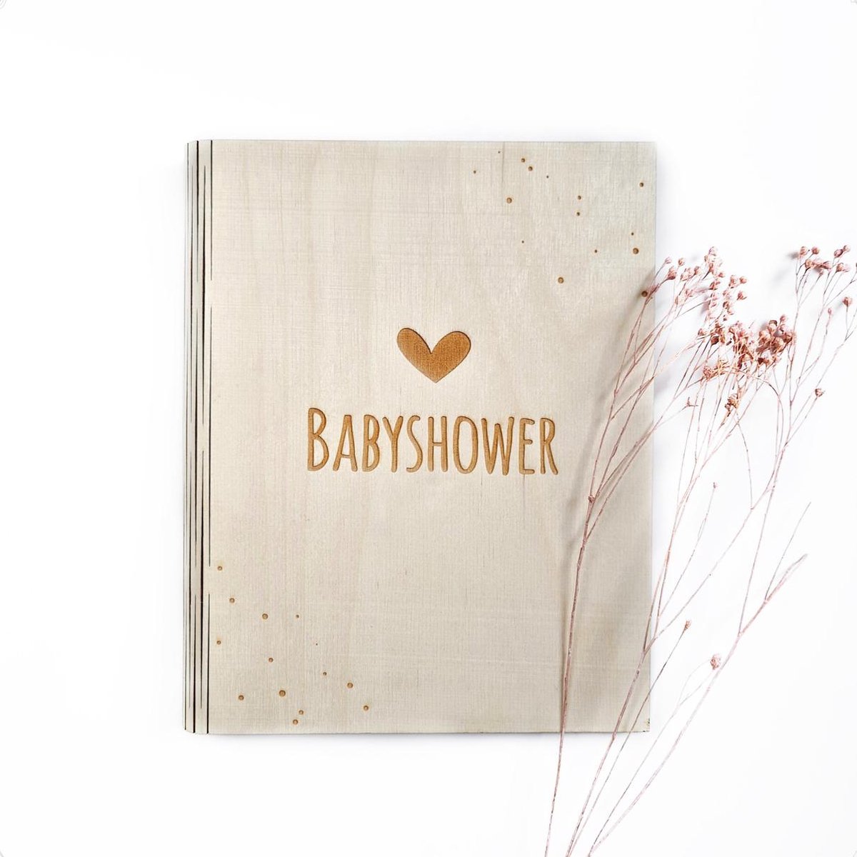SUS Design Babyshower Voorspellingskaarten - Gegraveerd - Hout