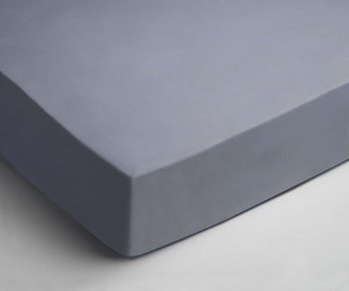 Papillon hoeslaken - dubbel jersey - 140 x 200 - Blauw