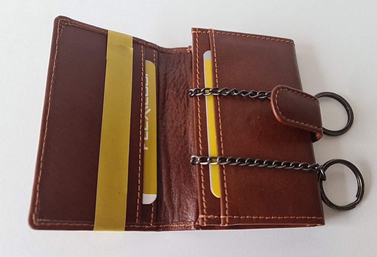 Flexloop Leren Sleuteletui - Sleutelbeursje - Cognac