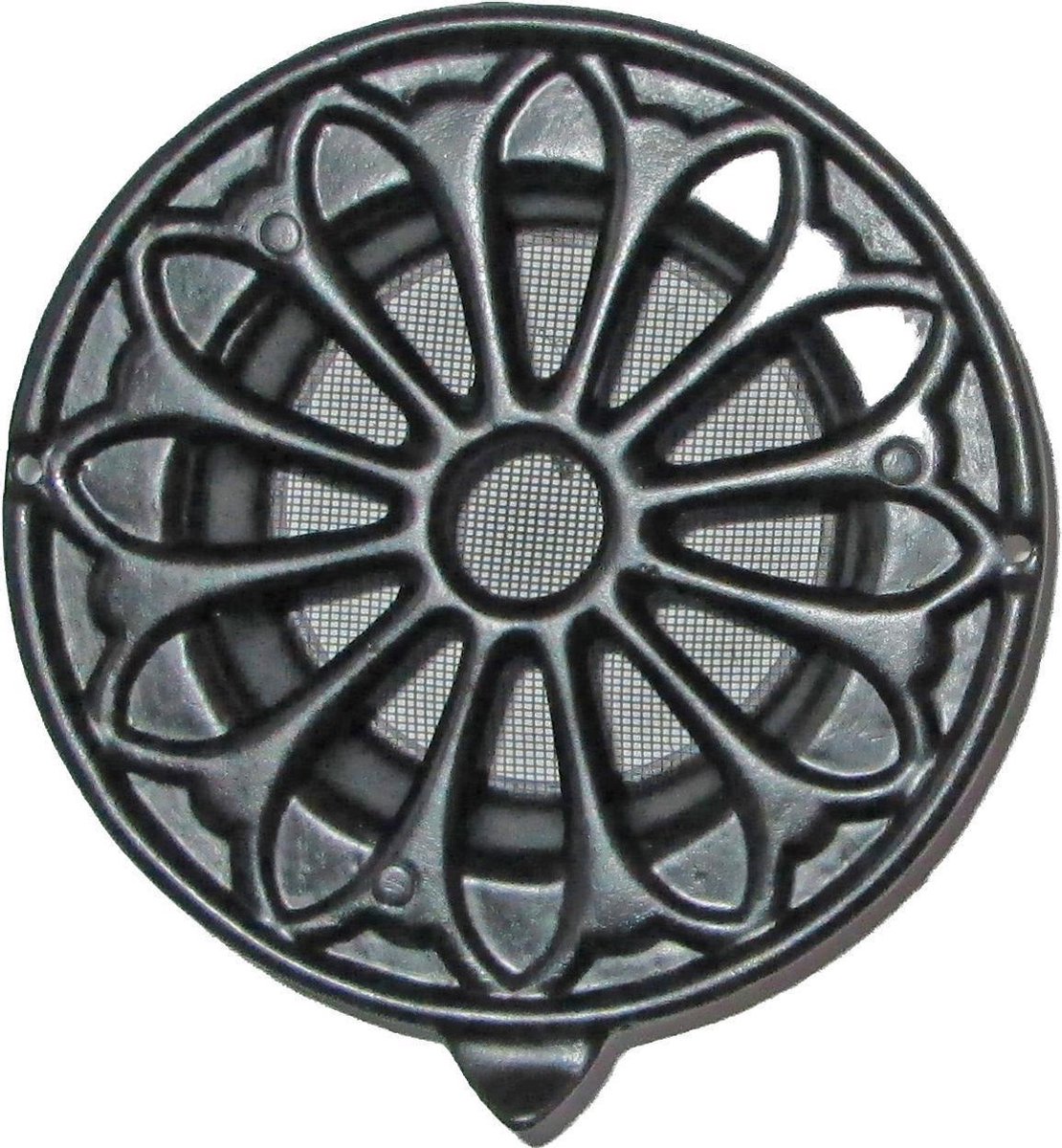 Paneir Airdesigns - Retro rustiek luchtrooster Ø 150 mm - zwart - aluminium