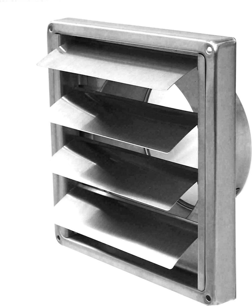 Paneir Airdesigns - Overdrukrooster Ø 125 mm - lamellen - geborsteld RVS