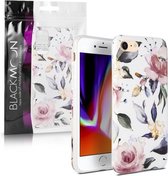 Siliconen hoesje iPhone SE 2020 - iPhone 7 / 8 - bloemen wit