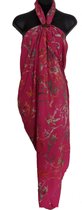 Hamamdoek, sarong, pareo, wikkelrok  figuren  patroon lengte 115 cm breedte 180 cm kleuren paars roze grijs groen oranje wit dubbel geweven extra kwaliteit.