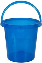 Emmer / schoonmaakemmer / huishoudemmer / plastiek emmer 10 liter transparant blauw