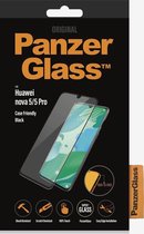PanzerGlass Screenprotector geschikt voor Huawei Nova 5 Pro Glazen | PanzerGlass Edge to Edge Screenprotector - Case Friendly - Zwart