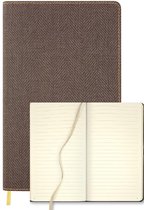 Castelli notitieboek A5 - Milano - Harris medium - ontworpen en gemaakt in Italië - 240 pagina's - gelinieerd - leeslint - opberg vak - 21 x 13 x 1.5 cm - bruin