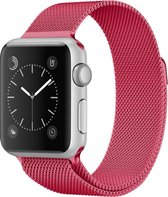 Mobigear Milanese Roestvrij Staal Bandje Geschikt voor Apple Watch Series 7 (41 mm) - Roze