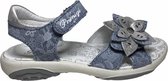 Primigi velcro's zilveren bloem lederen sandalen 3389211 blauw mt 28