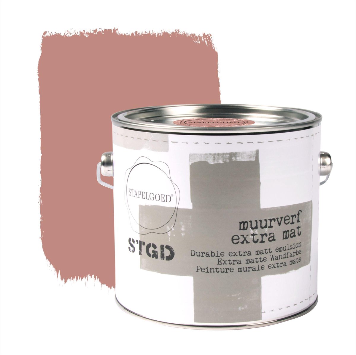 Stapelgoed – Muurverf Mat – Melon – Oud roze – 2,5L