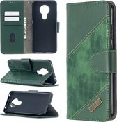 Voor Nokia 5.3 Bijpassende kleur Krokodiltextuur Horizontale flip PU lederen tas met portemonnee & houder & kaartsleuven (groen)