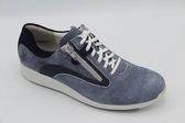 Durea Go- 6240 blauwe sportieve schoen- veter en rits- H- maat 6 ( 39)