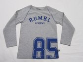 rumbl , jongens ,t-shirt lange mouw , grijst , academy , 116 / 166