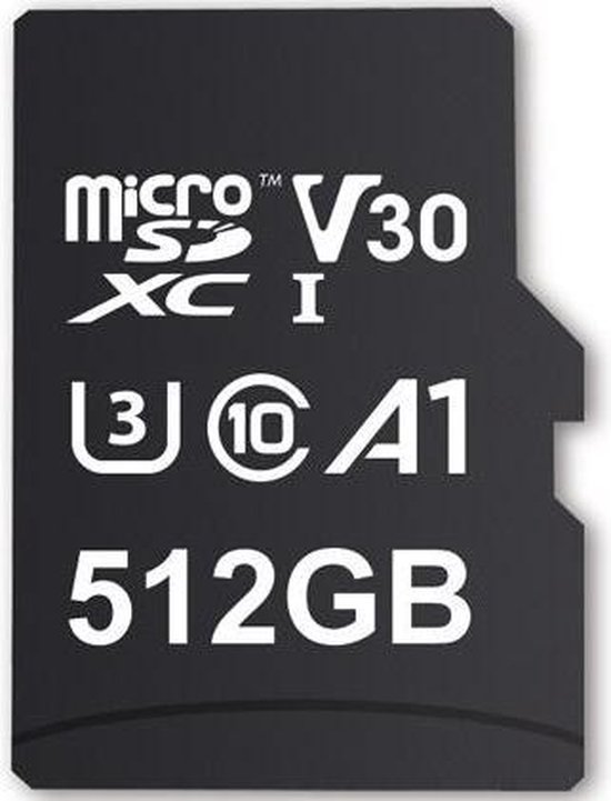 Carte Micro SD 512 GB, Carte mémoire, SDXC, V30