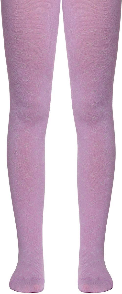 Kinderenmaillot effen (ruit), logo patroon, paars, maat 128/134 (6-11 jaar).