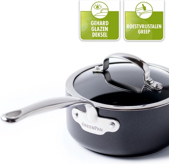 GreenPan Valencia Pro - Olla de cerámica anodizada dura antiadherent