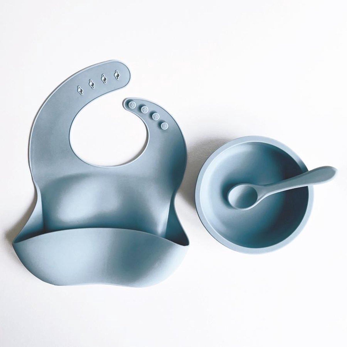 Oricosan baby - kinderservies - bordje - lepel - slab - zuignap - antislip - bpa vrij - blauw