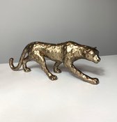 Golden Leopard antiek goud deco beeld