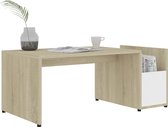 Salontafel - eiken + wit - modern - landelijk - industrieel - salontafels - hout - L&B Luxurys