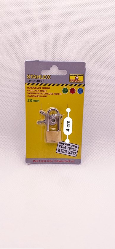 Stahlex Hangslot - Hoog - 20 mm - Inclusief 2 Sleutels