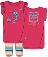 Woody pyjama meisjes - fuchsia - octopus - 211-1-BAB-S/439 - maat 116