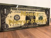 Money Never Sleeps Epoxy/resin Gloss art met glitters en steentjes 12mm 160x60