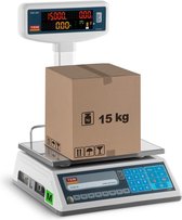 TEM Weegschaal met prijsberekening met LED-hoog display - Geijkt - 6 kg/2 g - 15 kg/5 g