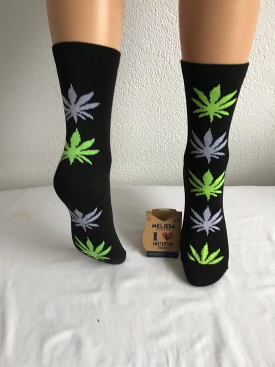 Weed chaussettes-chaussettes cannabis unisexe taille 36-41 | bol.com