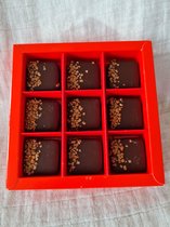 Chocolaterie Ickx Giftbox Belgische bonbons - Gezouten Karamel - Valentijn - 9 stuks