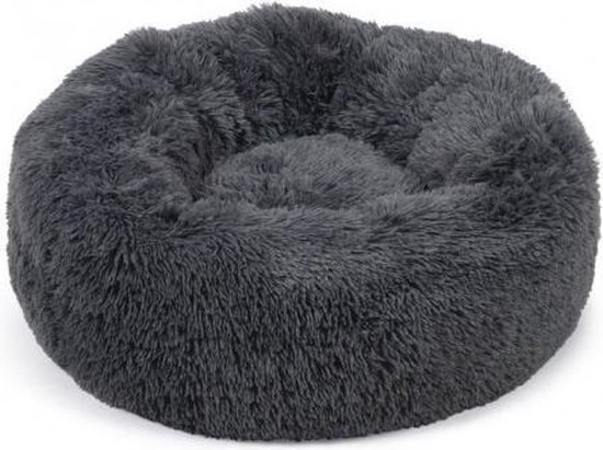 Zachte fluffy’s hondenmand dierenmand kattenmand donutmand mand wasbaar anti slip onderkant pluche 50 cm.