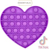 POP IT® Fidget Pop it Toy - Hart - Heart - Paars - Tiktok - Popper - Speelgoed