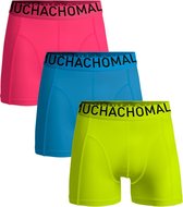 Muchachomalo - Men - 3-pack - Boxershorts - Solid - Geel/Blauw/Roze
