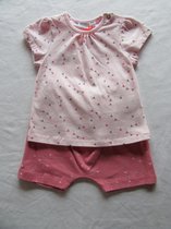noukie's , kledingsetje voor meisje , rose , driehoekjes ,  9 maand  74