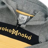Koko Noko - Sweater met capuchon - Jongens - zwart geel - maat 56
