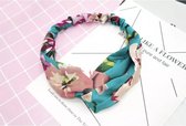 Hoofdband-Cross Hoofdband-Elastische Haarband-Yoga Hoofdband-Flower Print Haarband-Kleur: Multicolor